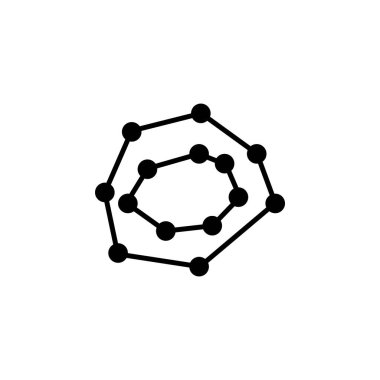 Pentagonal Business Chart düz vektör simgesi. Beyaz arkaplanda izole edilmiş basit katı sembol. Web ve mobil UI ögesi için beşgen iş haritası tasarım şablonu