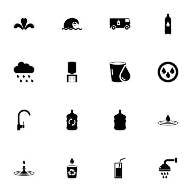 Su simgesi - herhangi bir boyuta genişlet - herhangi bir renge değiştir. Mükemmel Düz Vektör, şişe, şeker, yağmur, ulaşım, konteynır, dağıtım, içecek, dağıtım, dağıtım, duş, duş, minibüs, tıkaç gibi simgeleri içerir