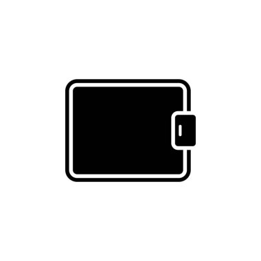 Para Cüzdanı, Dijital Cüzdan Katı Düz Vektör Simgesi Beyaz Arkaplanda İzole Edildi.