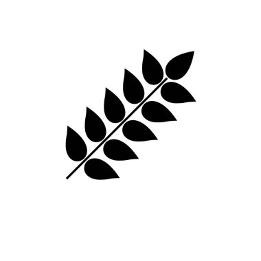 Tahıl Kulağı, Tohum Çivisi, Katı Katı Vektör Simgesi Beyaz Arkaplanda İzole Edildi.