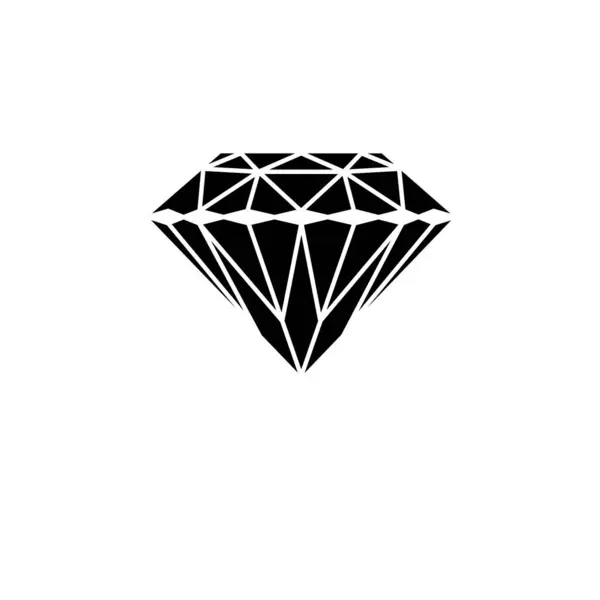 Elmas Taşı, Gemstone, Mücevher Düz Vektör Simgesi Beyaz Arkaplanda İzole Edildi.