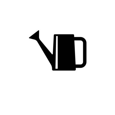 Sulama Kutusu, Bahçe Malzemeleri Katı Düz Vektör Simgesi Beyaz Arkaplanda İzole Edildi.