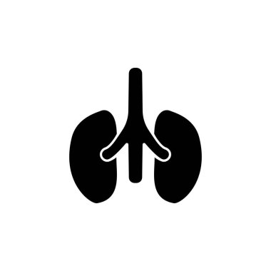 Böbrekler, İnsan İdrar Organı, Beyaz Arkaplanda İzole Edilmiş Katı Düz Vektör Simgesi.