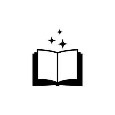 Beyaz Arkaplanda Büyük Kitap, Ansiklopedi veya İncil Düz Vektör Simgesi Aç.