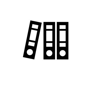 Ofis dizinlerini düzenle, Yığın Kitapları Düz Vektör Simgesini Beyaz Arkaplanda Ayıkla.