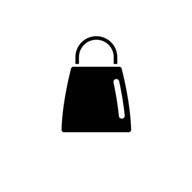 Satılık Alışveriş Torbası, Paket veya Satın Alma Katı Düz Vektör Simgesi Paketi Beyaz Arkaplanda İzole Edildi.