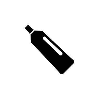 Diş macunu tüpü, diş kremi taşıyıcısı Katı Düz Vektör Simgesi Beyaz Arkaplanda İzole Edildi.