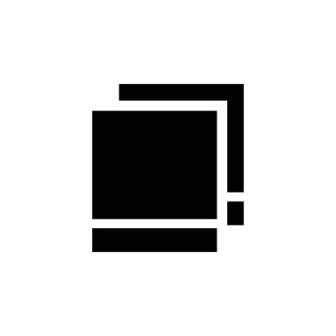 Boş İki Vintage Fotoğraf Çerçevesi, Ekran Görüntüsü Düz Vektör Simgesi Beyaz Arkaplanda İzole Edildi.