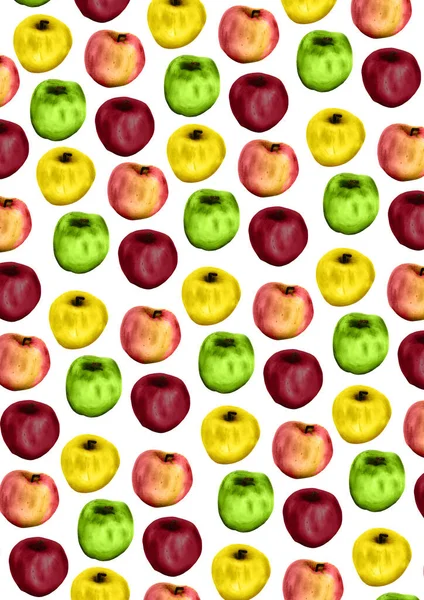 Set Colorful Fruits White Background — Stock Photo, Image