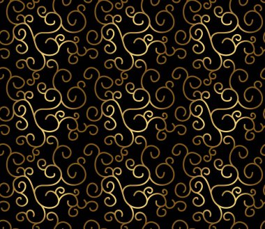 vektör altın girdapsız desen