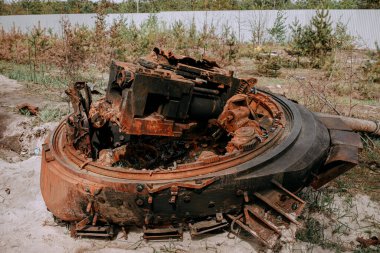 Ukrayna 'da savaş. Rusya insanları ve çocukları öldürüyor. Yüksek kalite fotoğraf