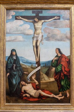 Louvre Müzesi 'ndeki tavan Fresco, Paris, Fransa. Yüksek kalite fotoğraf