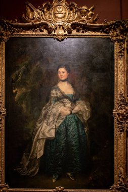 Louvre Müzesi 'ndeki tavan Fresco, Paris, Fransa. Yüksek kalite fotoğraf