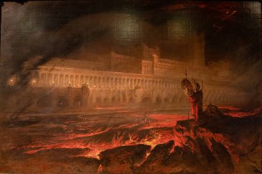 Louvre Müzesi 'ndeki tavan Fresco, Paris, Fransa. Yüksek kalite fotoğraf