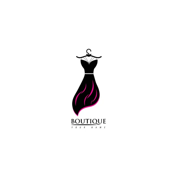 简约主义标志设计的图解可用于女装产品 网上商店标志 特殊服装标志 精品店 — 图库矢量图片
