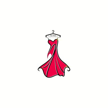 Kadın giyim ürünleri, semboller, tabelalar, çevrimiçi satış logoları, özel giyim logoları, butik için minimalist bir logo tasarımı kullanılabilir.