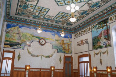 Mozaik Odası, Sala de los Mosaicos Valencia Kuzey İstasyonu, İspanya.