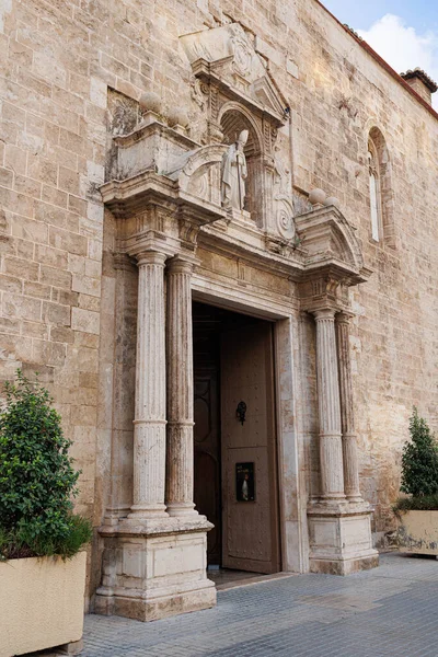 Side Entrance, Access Door of San Agustin Church in Valencia, Spain.