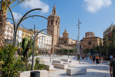 Placa de la Reina, Valencia, İspanya 'daki Ünlü Meydan.