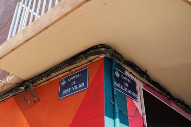 Street Name Indication Luis Navarro in El Cabanyal Neighborhood in Valencia, Spain.