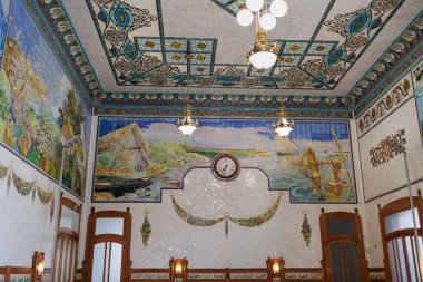 Mozaik Odası, Sala de los Mosaicos Valencia Kuzey İstasyonu, İspanya.