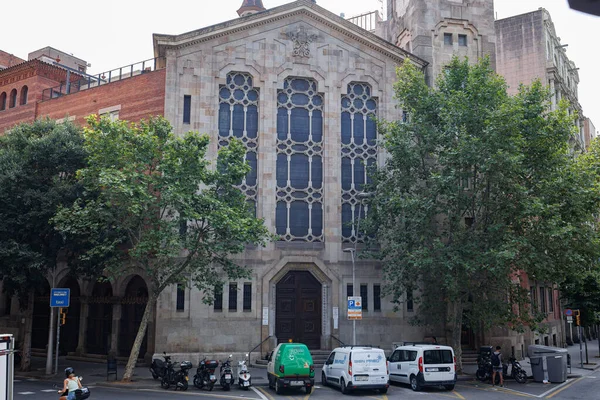 Fachada Iglesia Mare Deu Dels Angels Barcelona —  Fotos de Stock