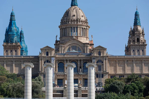Palau Nacional National Palace Building Hill Montjuic Barcelona Spanyolország — Stock Fotó