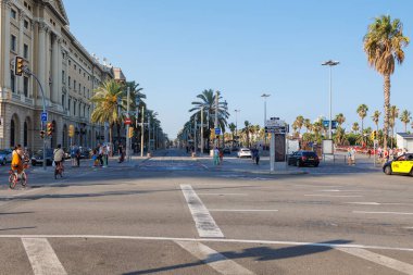 Plaza del Portal de la Paz, Barcelona Ciutat Vella bölgesinde, İspanya.