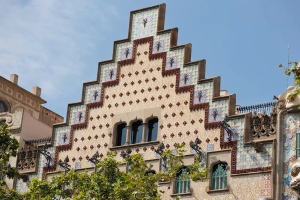 Exteriér Fasády Casa Amatller Budova Moderním Stylu Barceloně Katalánsko Španělsko — Stock fotografie