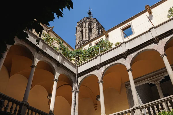 Palau Del Lloctinent Courtyard Headquarters State Archives Crown Aragon Gothic — Stock Photo, Image