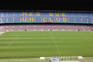 F.C. 'nin en yüksek koltuklarından izleyeceğiz. Barcelona Futbol Stadyumu, Nou Kampı, İspanya.
