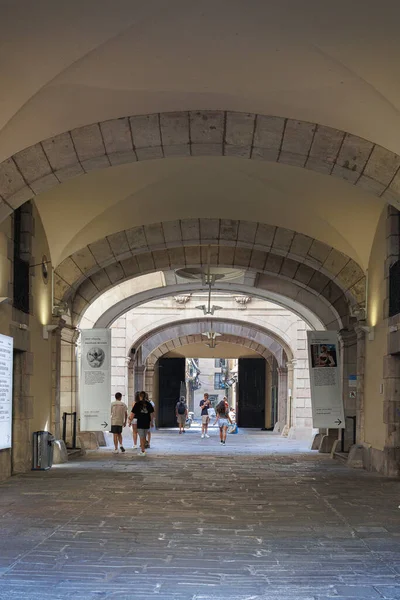 Дворец Виррейна Здание Знаменитой Улице Рамбла Испания — стоковое фото