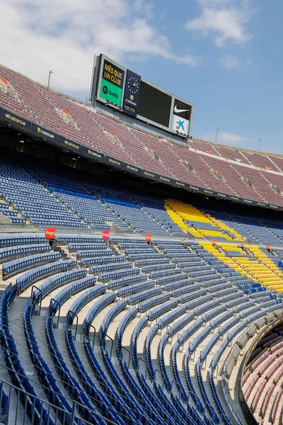 Vista Desde Los Asientos Más Altos Del Estadio Fútbol Barcelona — Foto de Stock