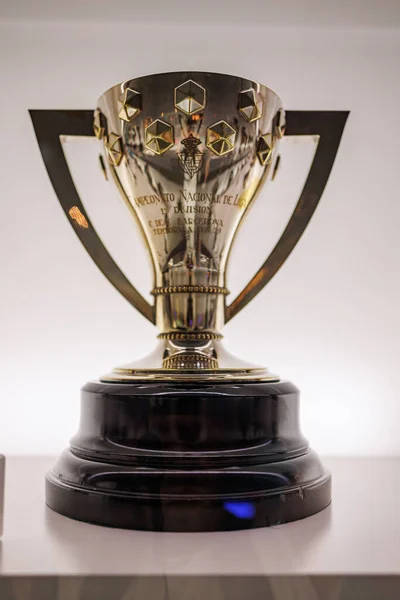 2014 Cup Symbolizing Victory Competition Barcelona Football Club Soccer Spanish — 스톡 사진