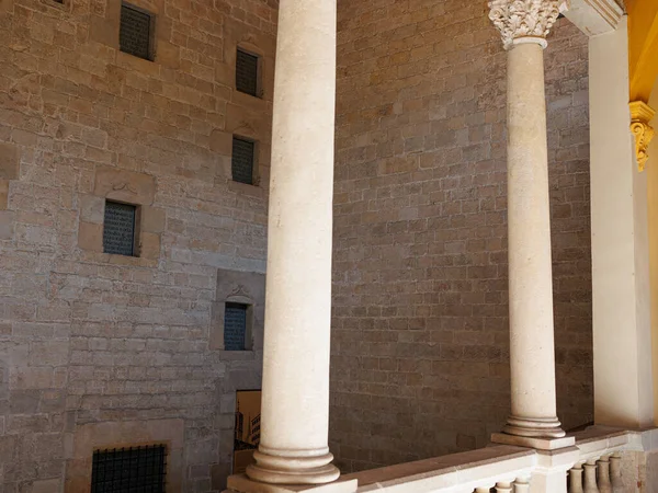 Palau Del Lloctinent Courtyard Sede Dos Arquivos Estado Coroa Aragão — Fotografia de Stock