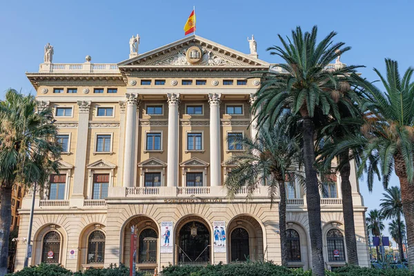 Edificio Neoclásico Del Gobierno Militar Barcelona Situado Plaza Del Portal — Foto de Stock