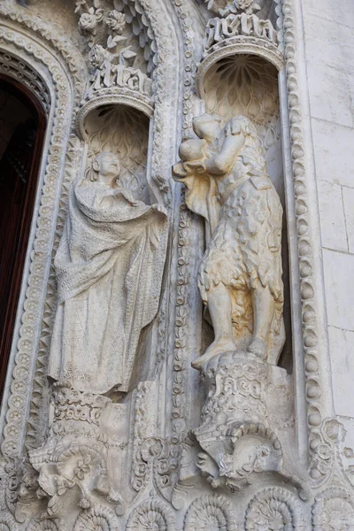 Détail Une Sculpture Sur Façade Basilique Sagrada Familia Espagne — Photo