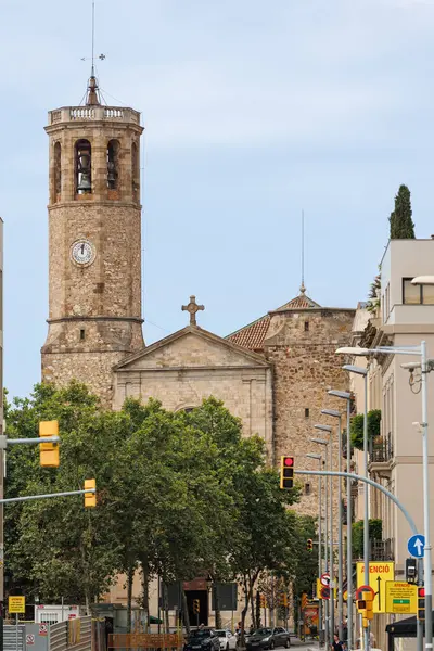 Parroquia San Vicente Sarria Iglesia Neoclásica Barcelona España — Foto de Stock