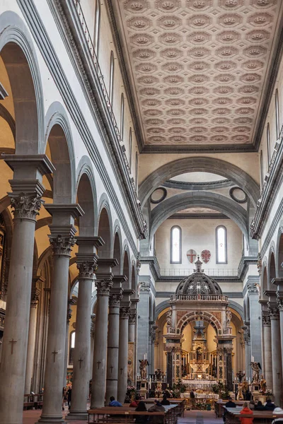 Wnętrze Bazyliki Ducha Florencji Włochy — Zdjęcie stockowe