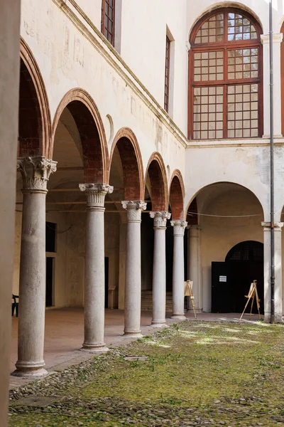 Loggia Arches Corridor Medieval Fortress Rossi San Secondo Parma Italy — стокове фото