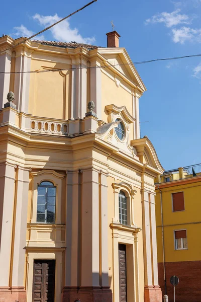 Stock image Facade of the Oratory of San Luigi Church in San Secondo Parmense in the Province of Parma - Italy.