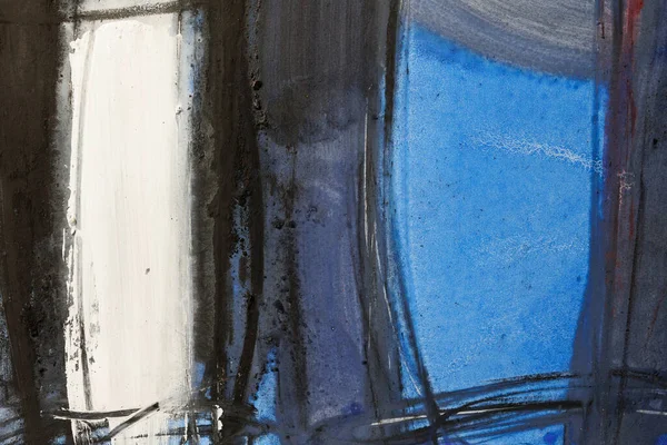 Pintura Sobre Lienzo Patrón Abstracto Tonos Blanco Azul Negro Fondo — Foto de Stock