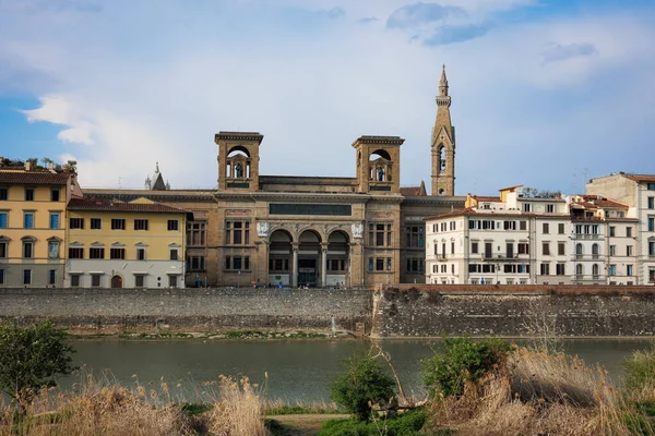 Gebäude Ufer Des Arno Nationale Zentralbibliothek Florenz Italien — Stockfoto