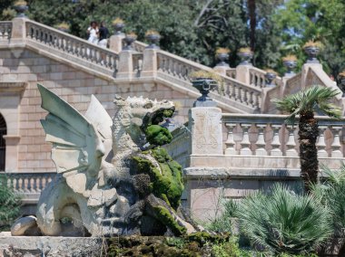 Parc de la Ciutadella 'daki Pınar' ın detayları, Ciutat Vella Mahallesi, Katalonya, İspanya