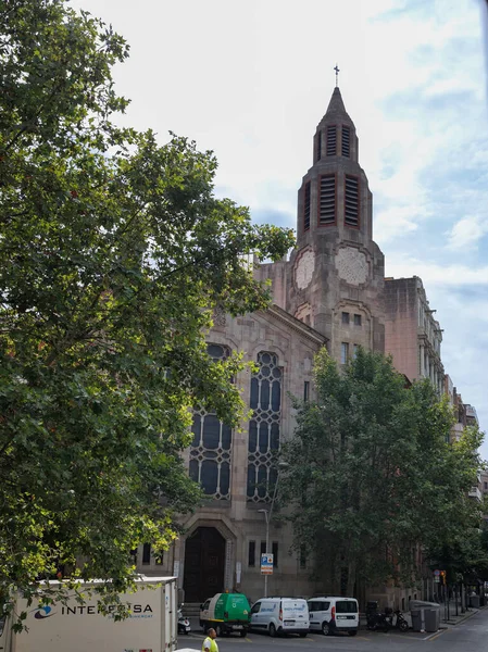 Façade Église Mare Deu Dels Angels Barcelone — Photo