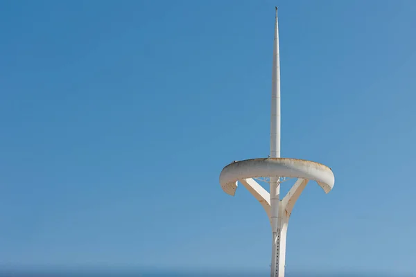 Башня Связи Montjuic Torre Calatrava Torre Telefnica Телекоммуникационная Башня Районе — стоковое фото