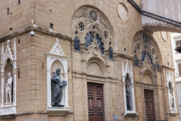Statue Exterior Tabernacle Exterior Perimeter Church Orsanmichele Florence Italy — Stock Photo, Image