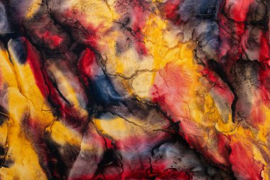 Tablodaki Boya: Çoklu Renklerdeki Soyut Desen - Arkaplan.