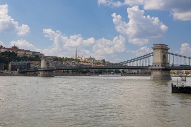  Macaristan, Budapeşte 'deki Szchenyi Zincir Köprüsü