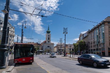 Kalvin Square in Budapest and the Reformed Church: A Cornerstone of Budapest's Protestant Community, Hungary. clipart